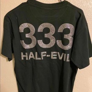 Half Evil Rhinestone Tee